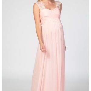 Pink blush maternity gown